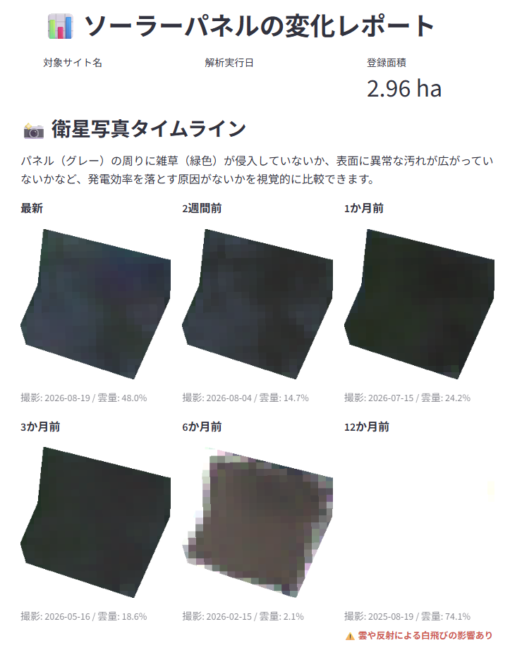 新潟県の太陽光発電所 衛星写真