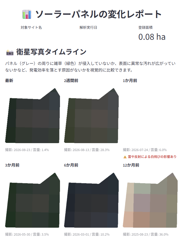 大分県の太陽光発電所 衛星写真