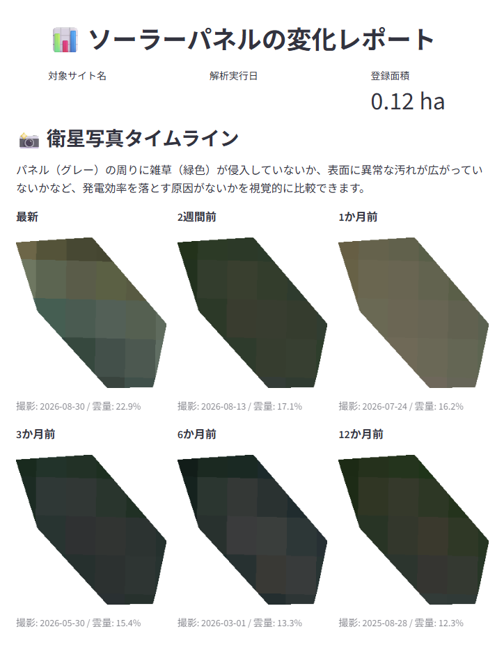 宮崎県の太陽光発電所 衛星写真
